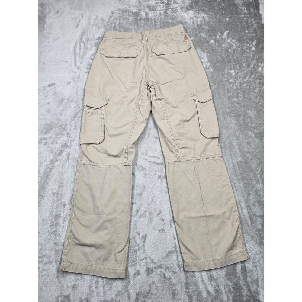 Carhartt Cargo Pants Mens 30x30 Tan Khaki Ripstop Relaxed Fit Workwear Casual - Picture 8 of 9